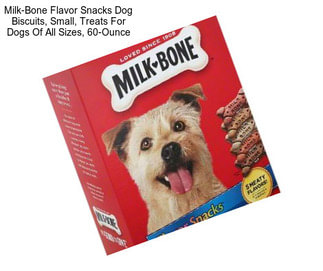 Milk-Bone Flavor Snacks Dog Biscuits, Small, Treats For Dogs Of All Sizes, 60-Ounce