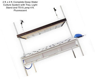 2 ft. x 4 ft. Complete Deep Water Culture System with Tray, Light Stand and T5 8 Lamp 4 ft. Fluorescent