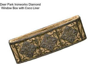 Deer Park Ironworks Diamond Window Box with Coco Liner