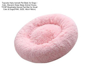 Topcobe Hairy kennelt Pet Beds for Dogs / Cats, Macaron Deep Sleep Animal House, T018P Breathable Kennel Pad Mat for Small Cats & Dogs(PINK, SIZE: 48cm*48cm)