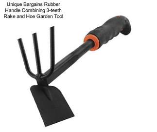 Unique Bargains Rubber Handle Combining 3-teeth Rake and Hoe Garden Tool