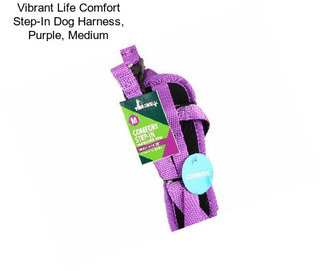 Vibrant Life Comfort Step-In Dog Harness, Purple, Medium