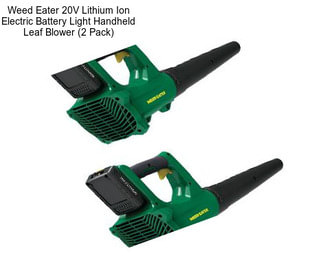 Weed Eater 20V Lithium Ion Electric Battery Light Handheld Leaf Blower (2 Pack)