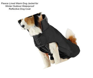 Fleece Lined Warm Dog Jacket for Winter Outdoor Waterproof Reflective Dog Coat