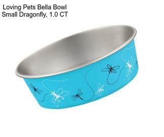 Loving Pets Bella Bowl Small Dragonfly, 1.0 CT