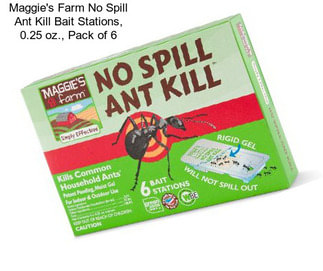 Maggie\'s Farm No Spill Ant Kill Bait Stations, 0.25 oz., Pack of 6
