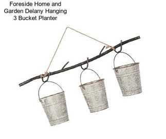 Foreside Home and Garden Delany Hanging 3 Bucket Planter