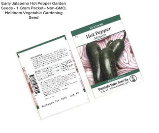 Early Jalapeno Hot Pepper Garden Seeds - 1 Gram Packet - Non-GMO, Heirloom Vegetable Gardening Seed