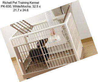 Richell Pet Training Kennel PK-830, White/Mocha, 32.5\