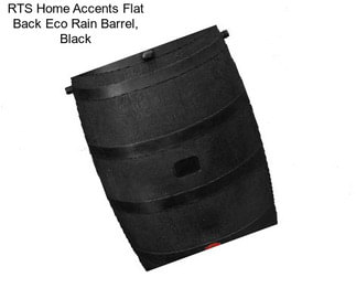 RTS Home Accents Flat Back Eco Rain Barrel, Black