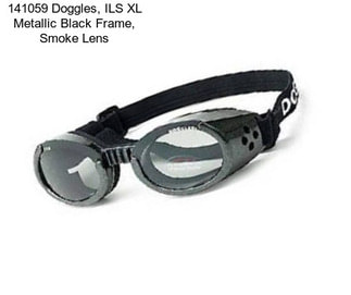 141059 Doggles, ILS XL Metallic Black Frame, Smoke Lens