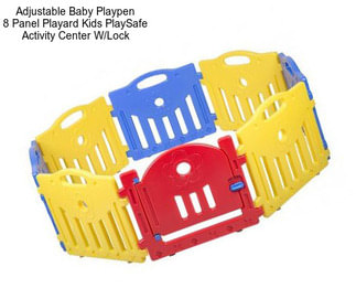 Adjustable Baby Playpen 8 Panel Playard Kids PlaySafe Activity Center W/Lock
