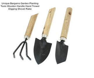 Unique Bargains Garden Planting Tools Wooden Handle Hand Trowel Digging Shovel Rake