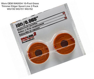 Worx OEM WA0004 10-Foot Grass Trimmer Edger Spool Line 2 Pack WG150 WG151 WG152