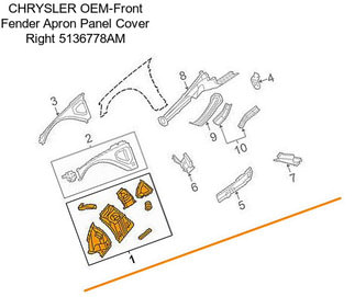 CHRYSLER OEM-Front Fender Apron Panel Cover Right 5136778AM