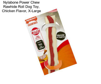 Nylabone Power Chew Rawhide Roll Dog Toy, Chicken Flavor, X-Large