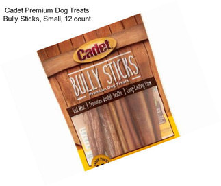 Cadet Premium Dog Treats Bully Sticks, Small, 12 count