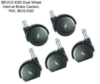 BEVCO ESD Dual Wheel Interval Brake Casters, Pk5, IBCS-ESD