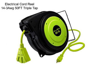 Electrical Cord Reel 14-3Awg 50FT Triple Tap