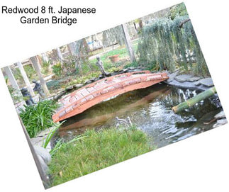 Redwood 8 ft. Japanese Garden Bridge