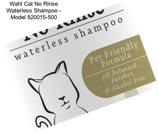 Wahl Cat No Rinse Waterless Shampoo - Model 820015-500