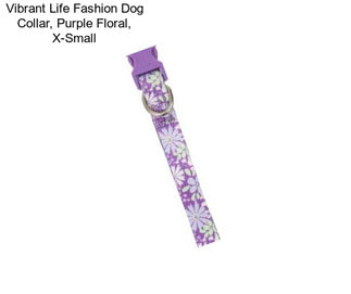 Vibrant Life Fashion Dog Collar, Purple Floral, X-Small