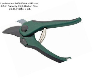 Landscapers 8430100 Anvil Pruner, 0.5 in Capacity, High Carbon Steel Blade, Plastic, 8 in L