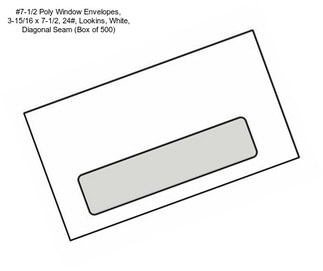 #7-1/2 Poly Window Envelopes, 3-15/16\