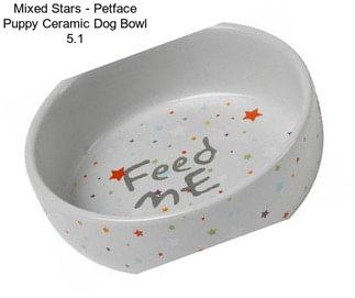 Mixed Stars - Petface Puppy Ceramic Dog Bowl 5.1\