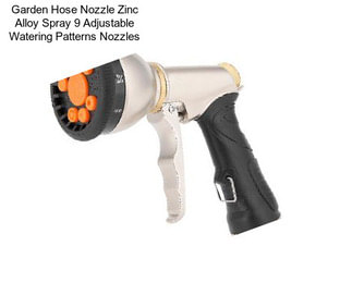 Garden Hose Nozzle Zinc Alloy Spray 9 Adjustable Watering Patterns Nozzles