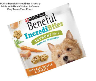 Purina Beneful IncrediBites Crunchy Minis With Real Chicken & Carrots Dog Treats 7 oz. Pouch