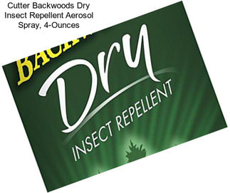 Cutter Backwoods Dry Insect Repellent Aerosol Spray, 4-Ounces