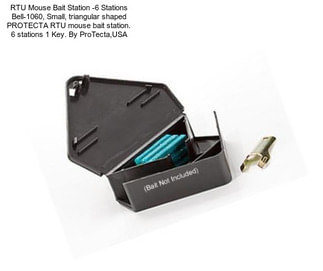 RTU Mouse Bait Station -6 Stations Bell-1060, Small, triangular shaped PROTECTA RTU mouse bait station. 6 stations 1 Key. By ProTecta,USA