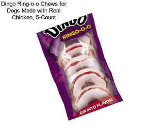 Dingo Ring-o-o Chews for Dogs Made with Real Chicken, 5-Count