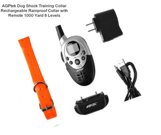 AGPtek Dog Shock Training Collar Rechargeable Rainproof Collar with Remote 1000 Yard 8 Levels