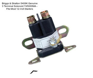 Briggs & Stratton 5409K Genuine 3 Terminal Solenoid 745000MA - Fits Most 12-Volt Starters