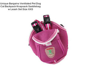 Unique Bargains Ventilated Pet Dog Cat Backpack Knapsack Saddlebag w Leash Set Size XXS