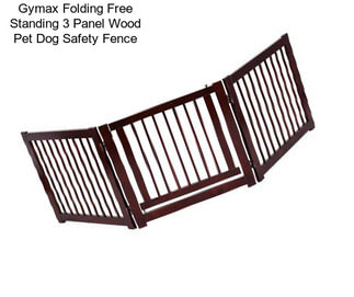 Gymax Folding Free Standing 3 Panel Wood Pet Dog Safety Fence