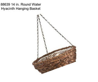 88639 14 in. Round Water Hyacinth Hanging Basket