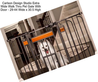 Carlson Design Studio Extra Wide Walk Thru Pet Gate With Door - 29\