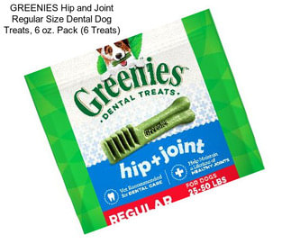 GREENIES Hip and Joint Regular Size Dental Dog Treats, 6 oz. Pack (6 Treats)