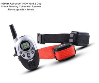 AGPtek Rainproof 1000 Yard 2 Dog Shock Training Collar with Remote Rechargeable 4 levels