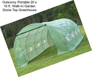 Outsunny Portable 20 x 10 ft. Walk-In Garden Dome Top Greenhouse