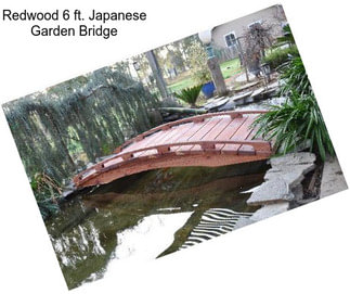 Redwood 6 ft. Japanese Garden Bridge