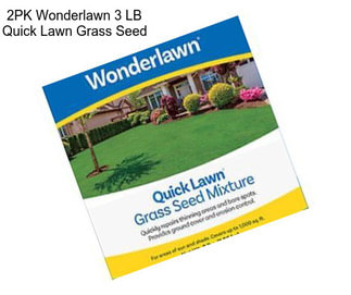 2PK Wonderlawn 3 LB Quick Lawn Grass Seed