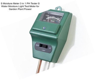 S Moisture Meter 3 in 1 PH Tester S Water Moisture Light Test Meter for Garden Plant Flower