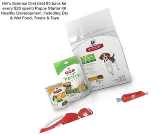 Hill\'s Science Diet (Get $5 back for every $20 spent) Puppy Starter Kit Healthy Development, Including Dry & Wet Food, Treats & Toys