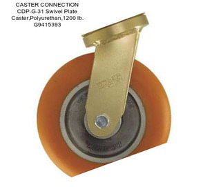 CASTER CONNECTION CDP-G-31 Swivel Plate Caster,Polyurethan,1200 lb. G9415393