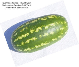 Everwilde Farms - 40 All Sweet Watermelon Seeds - Gold Vault Jumbo Bulk Seed Packet