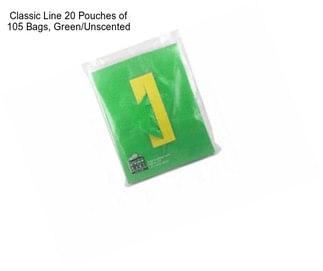 Classic Line 20 Pouches of 105 Bags, Green/Unscented